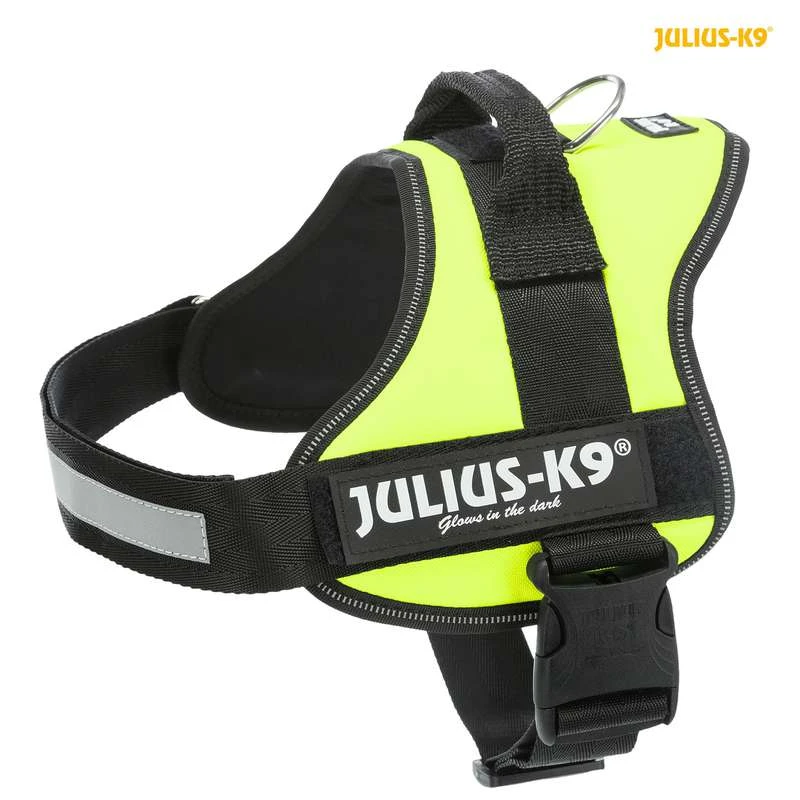 Julius-k9 Power Harnas Maat 0 M-l 58-76cm Neon 3 Julius-k9 Power Harnas Maat 0 M-l 58-76cm Neon