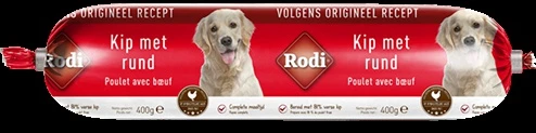 Rodi Hondenworst Kip & Rund 18 X 400 Gram 3 Rodi Hondenworst Kip & Rund 18 X 400 Gram