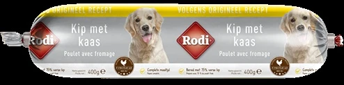 Rodi Hondenworst Kip & Kaas 18 X 400 Gram 3 Rodi Hondenworst Kip & Kaas 18 X 400 Gram