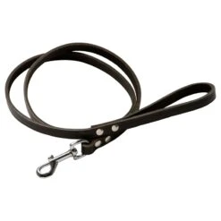 Adori Looplijn Softleder Met Print En Trens Donker Bruin 160x1,8cm