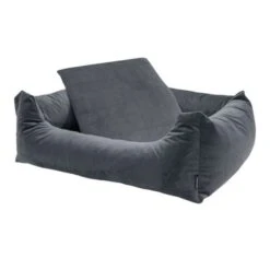 Madison Velours Dog Bed Grijs L
