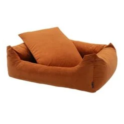 Madison Velours Dog Bed Oranje L