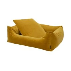 Madison Velours Dog Bed Geel S