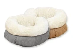 AFP Lambswool Donut Bed Grijs