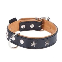 Heim Leren Halsband Stars Maat 50 : 38 - 46 Cm Halsomvang