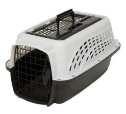 Petmate 2 Door Top Load Kennel 48cm (max 4,5kg) Wit/bruin